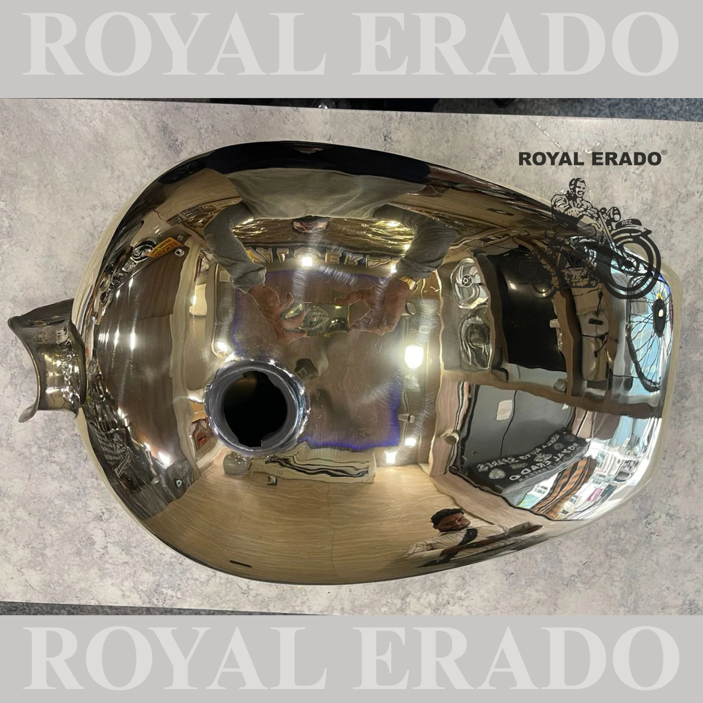 Royal enfield pure brass tank for old model vintage g2 style fit to classic electra and standard
