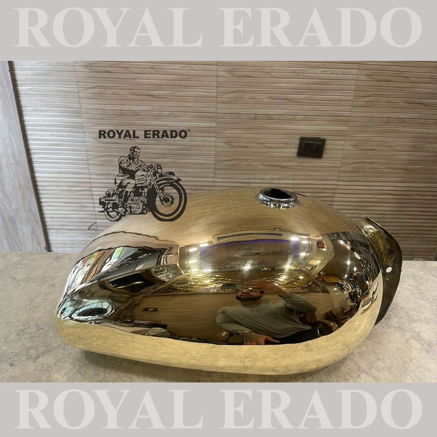 Royal enfield pure brass tank for old model vintage g2 style fit to classic electra and standard