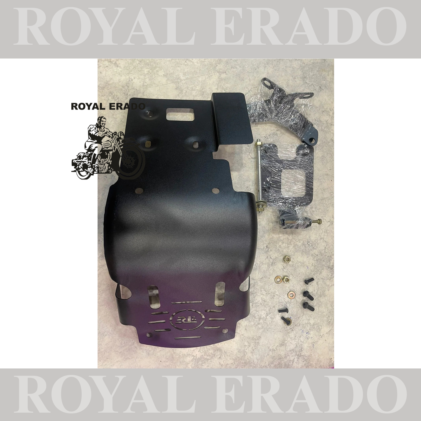 Royal Enfield Black Sump guard for Classic 350 Before Sep 2021 Models, Bullet, ELECTRA STANDARD.