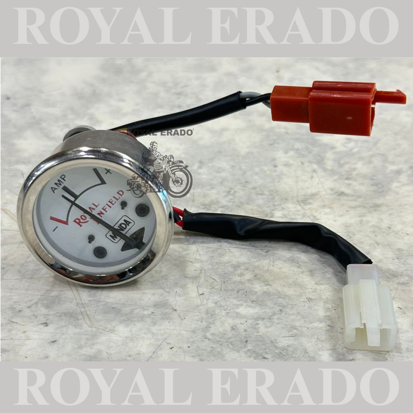 Ampmeter amp meter for Royal Enfield classic electra and standard with white dial