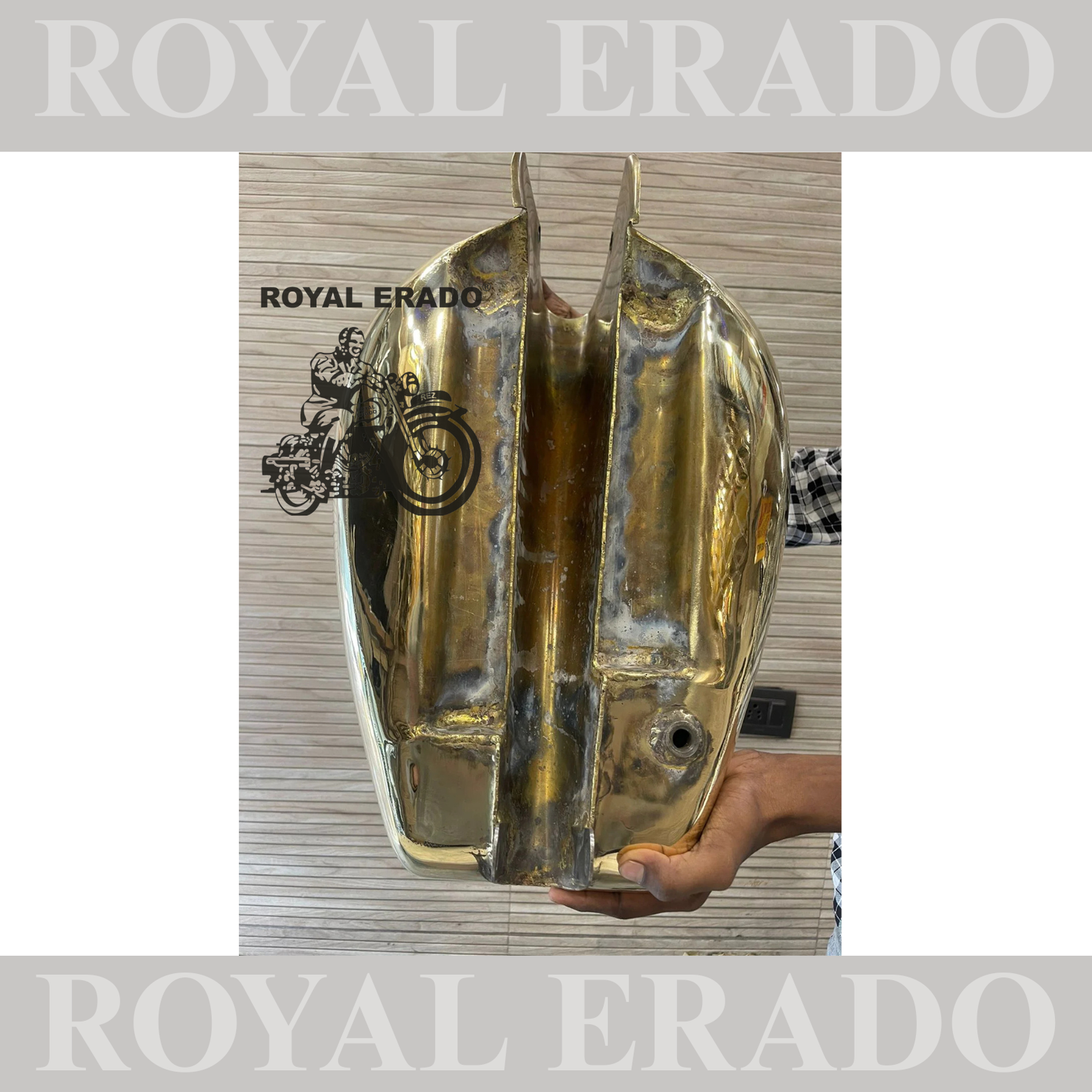 Royal enfield pure brass tank for old model vintage g2 style fit to classic electra and standard
