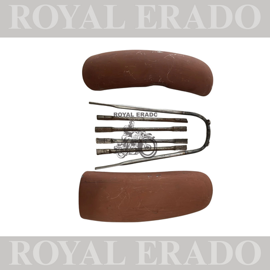 Custom chopper bobber style small mudguard with stays raw for royal enfield classic , electra  , standard