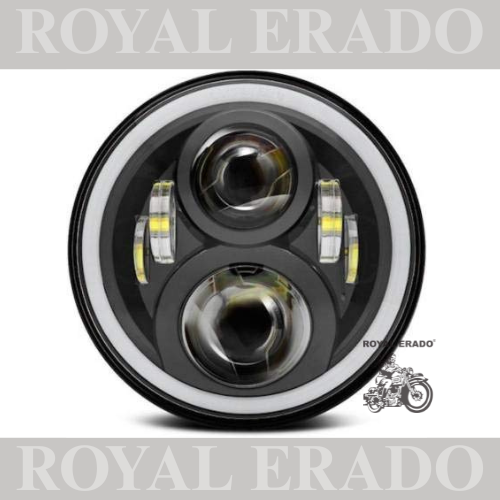 ROYAL ERADO 7" 110 FULL RING head light for royal enfield classic , electra , standard