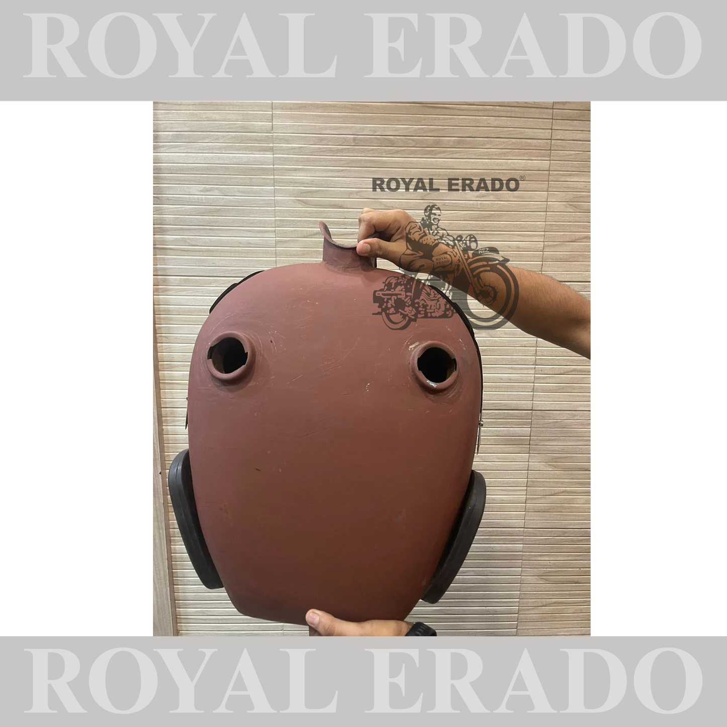 18 to 20 litter tank with vintage enfield tank monogram and knee pad for royal enfield old model g2 standard electra n classic