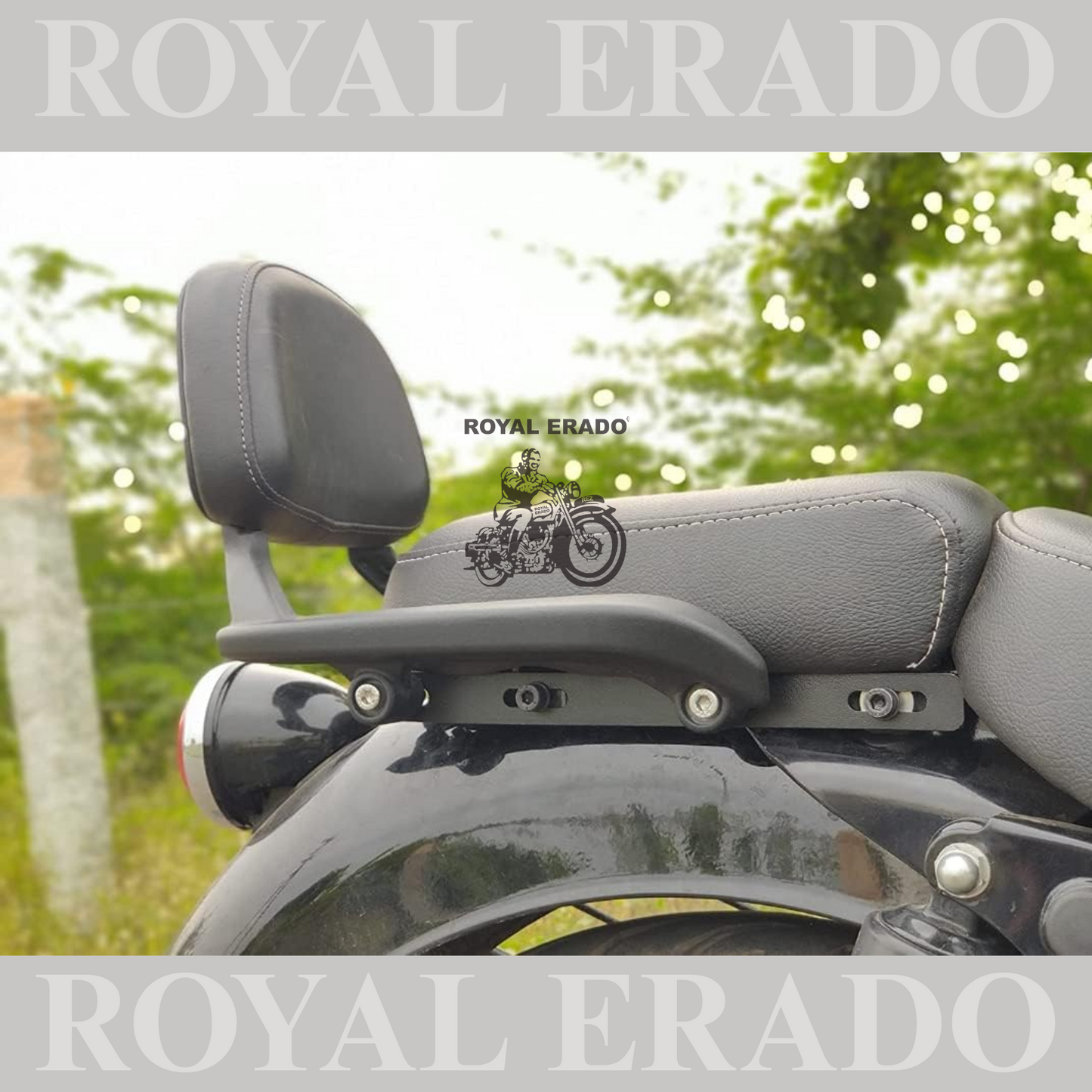 Back Rest Extender for RE Meteor 350 /Backrest Adjustable Plates (Black)