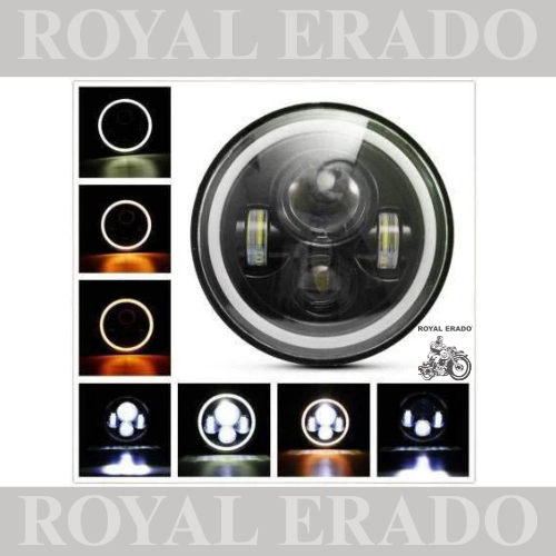 ROYAL ERADO 7" 110 FULL RING head light for royal enfield classic , electra , standard