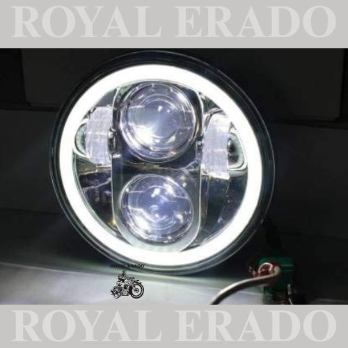 ROYAL ERADO 7" 110 FULL RING head light for royal enfield classic , electra , standard