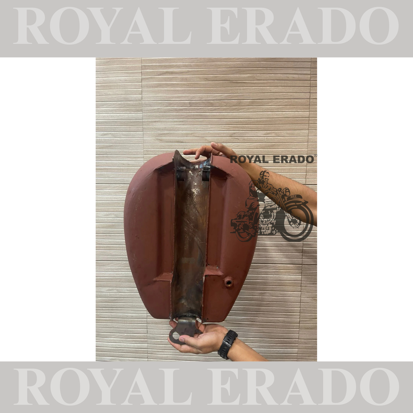 Royal enfield standard classic electra tank in raw without paint.
