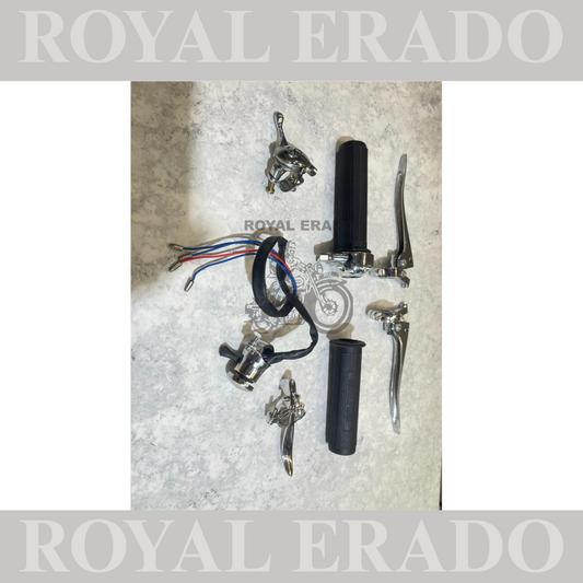 Brand New Vintage ROYAL ENFIELD Bullet Early Models handle grip ,choke lever , decompressor lever , clutch & brake lever ,horn dipper switch