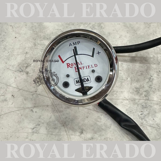 Ampmeter amp meter for Royal Enfield classic electra and standard with white dial