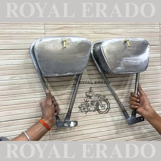 Vintage Rear stay tool box Fit old Royal Enfield bullet g2 model & 1962 to 2010