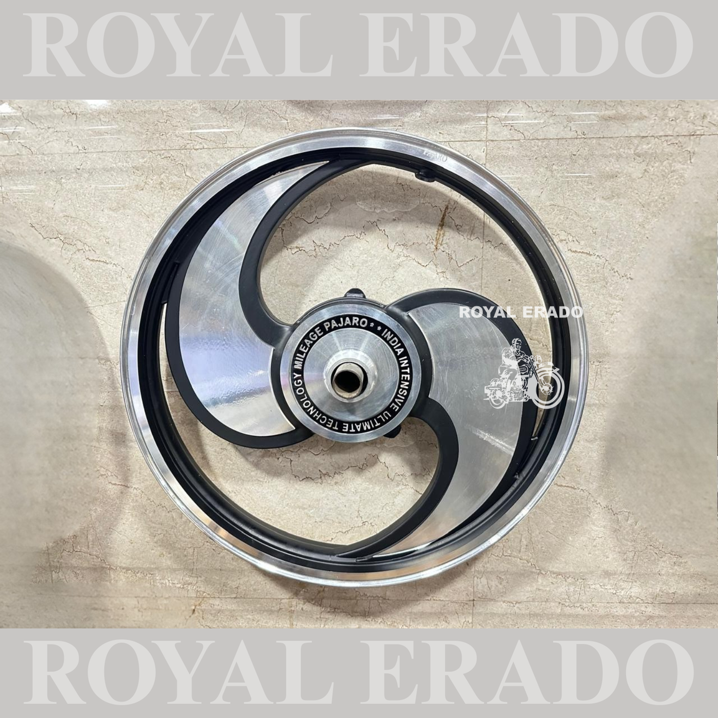 PAJERO Black & CNC big S Talwar 2 spoke alloy wheel for Reborn Classic single disc and new Standard Battalion