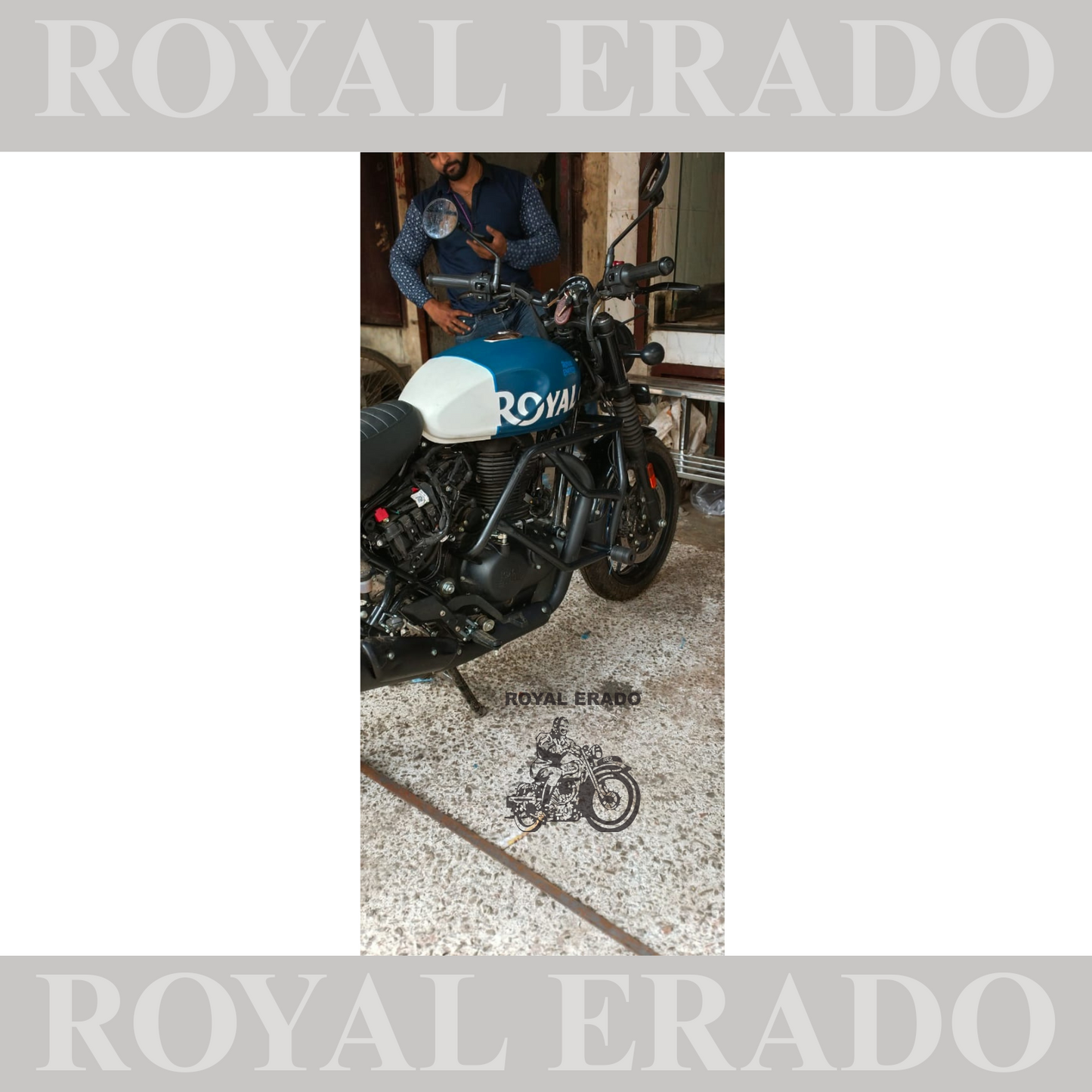 Touring Kit TYPE-2 for Royal Enfield Hunter 350 ( backrest ,crash guard, saddle stays )