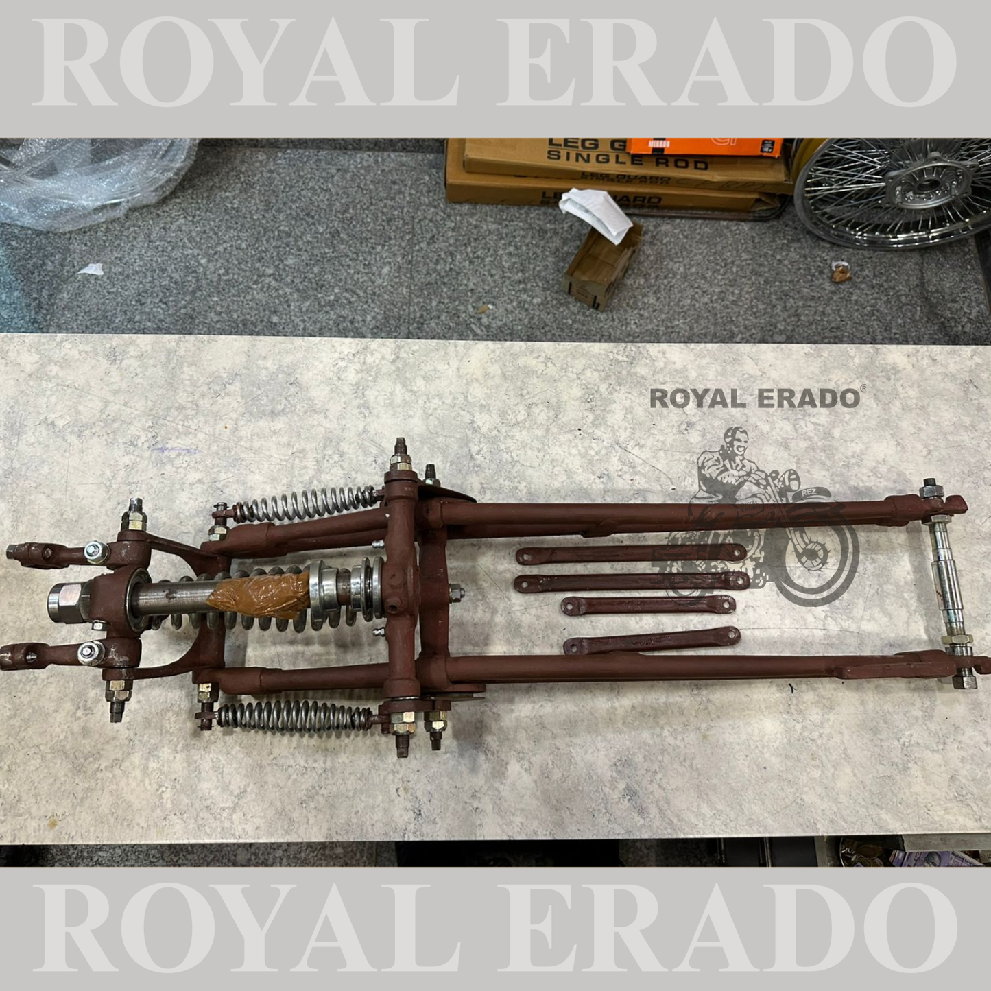 vintage 1962 royal enfield g2 model style Springer Girder Forks for Royal Enfield Drum Brake
