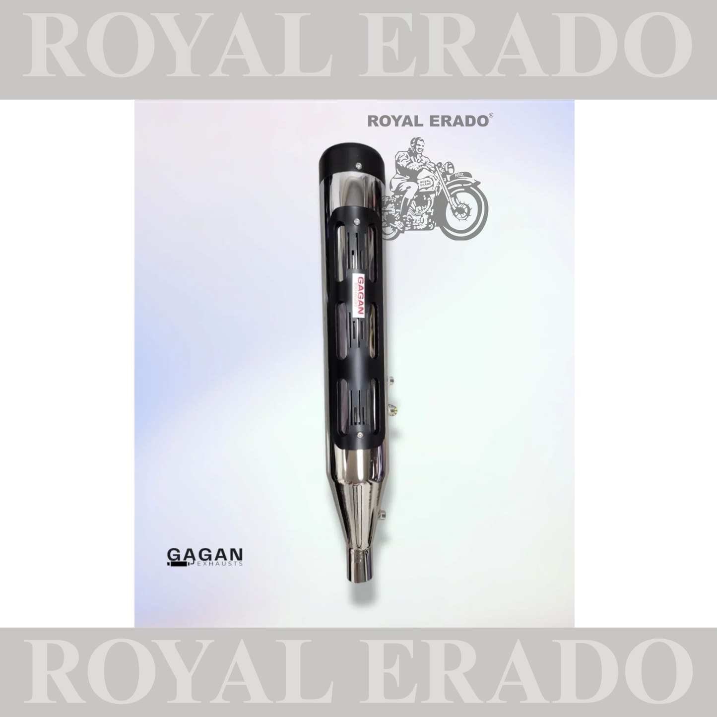 XPLODER SILENCER EXHAUST CHROME FOR ROYAL ENFIELD CLASSIC ELECTRA STANDARD WITH GLASSWOOL