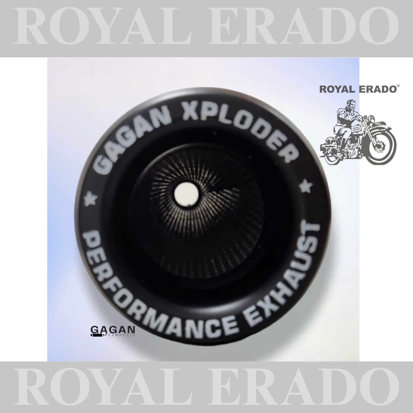XPLODER SILENCER EXHAUST CHROME FOR ROYAL ENFIELD CLASSIC ELECTRA STANDARD WITH GLASSWOOL