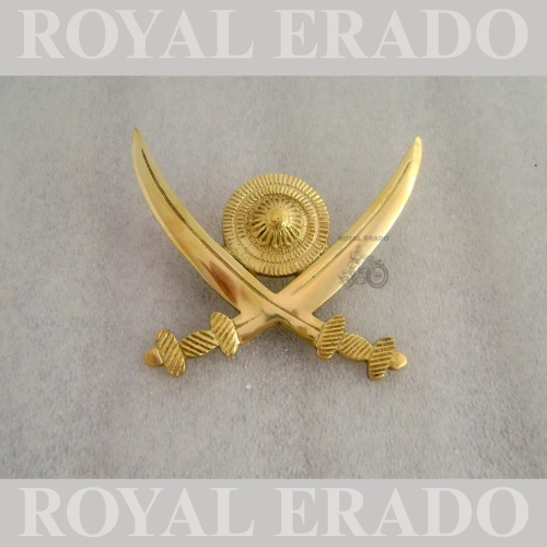 Brass Rear Mudguard SMALL Dhaal Talwar SWARD Design Vehicle Emblem for Bullet / ROYAL ENFIELD /ELECTRA /STANDARD /CLASSIC
