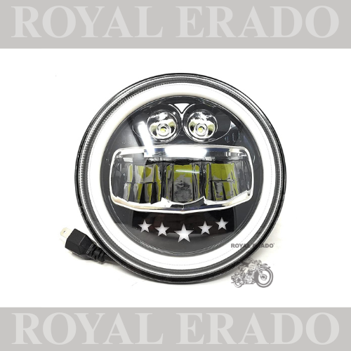ROYAL ERADO 7" 5 STAR head light for royal enfield classic , electra , standard