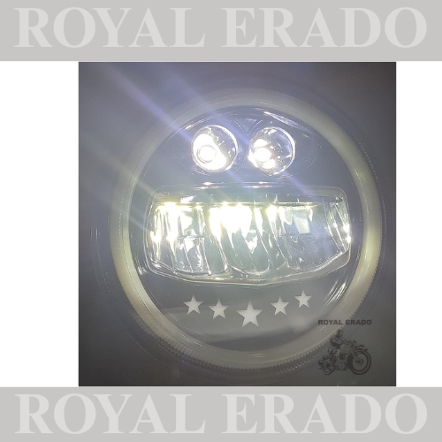 ROYAL ERADO 7" 5 STAR head light for royal enfield classic , electra , standard