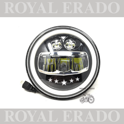 ROYAL ERADO 7" 5 STAR head light for royal enfield classic , electra , standard