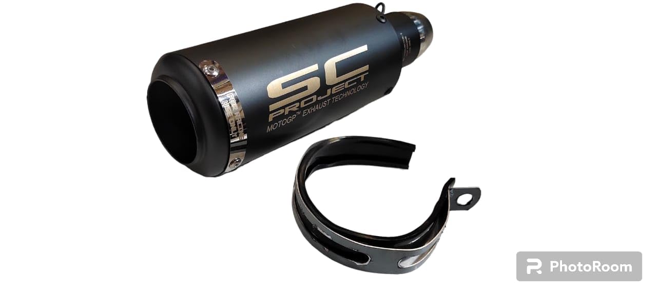 Universal Bike Exhaust SC Project Straight BLACK MATT For -Universal Modified Fitment Will Fit On Most All Bike