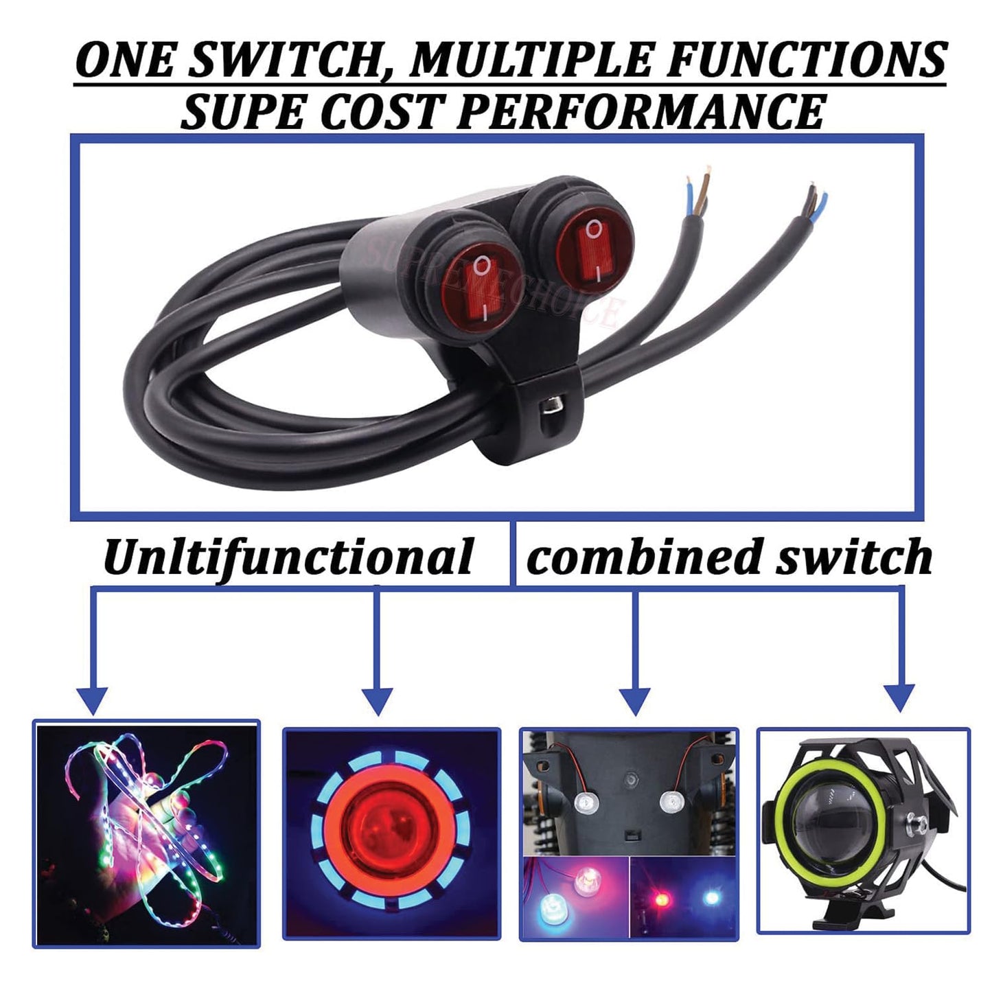 Motorcycle Handlebar Control Switches ON Off Switch