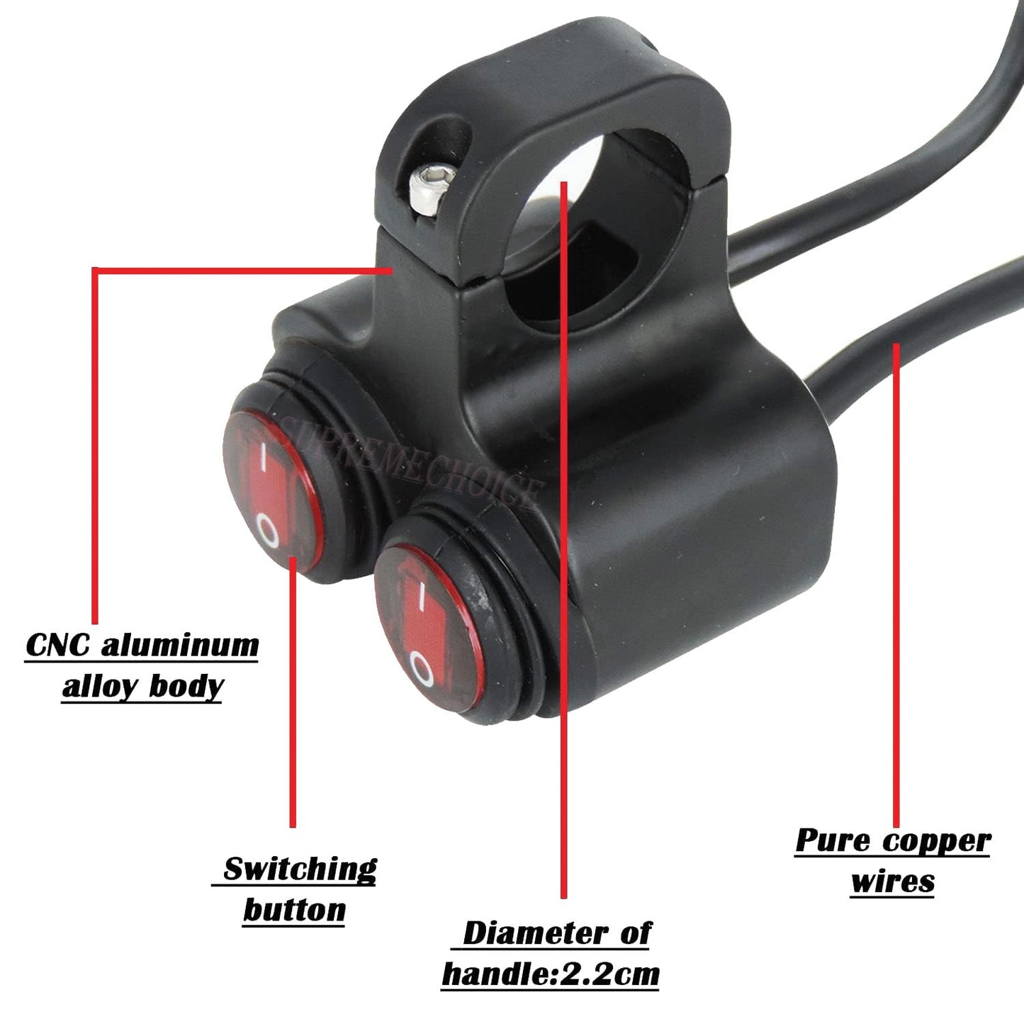 Motorcycle Handlebar Control Switches ON Off Switch