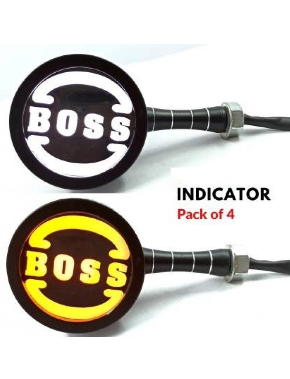UNIVERSAL MOTORCYCLE BOSS INDICATOR SET OF 4 PEACES