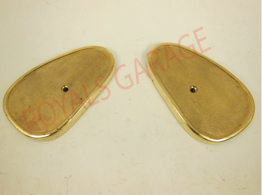 SOLID BRASS TANK KNEE PAD FOR ROYAL ENFIELD ( YOU WOULD HAVE TO MAKE WHOLES IN YOUR TANK)