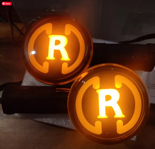 INDICATOR WITH R LOGO FOR ROYAL ENFIELD R LOGO WITH DUAL LIGHT set of 4 peaces