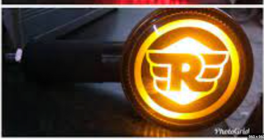 INDICATOR WITH R LOGO FOR ROYAL ENFIELD R LOGO WITH DUAL LIGHT set of 4 peaces type2