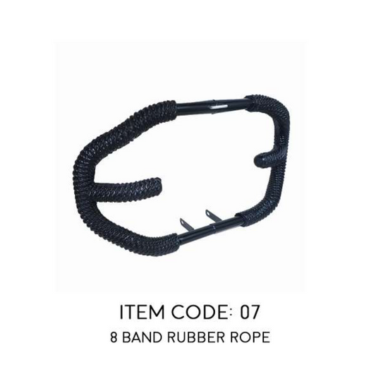 8 BEND RUBBER ROPE DESIGN DIAMOND LEG GUARD CRASH BAR  FOR ROYAL ENFIELD , CLASSIC , ELECTRA STANDARD BS4/ BS6