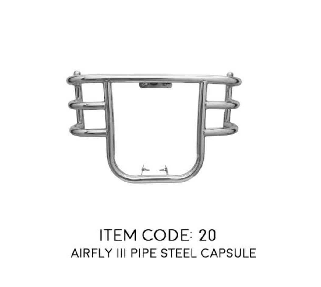 AIRFLY DESIGN STAINLESS STEEL LEG GUARD CRASH BAR  FOR ROYAL ENFIELD , CLASSIC , ELECTRA STANDARD BS4/ BS6