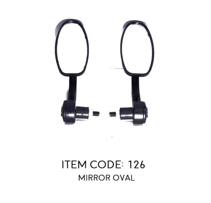 GT OVAL SHAPE BAR END MIRROR UNIVERSAL FOR ROYAL ENFIELD CLASSIC ELECTRA STANDARD ETC