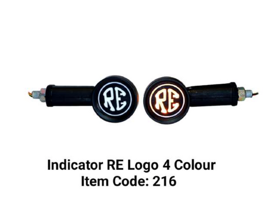 INDICATOR SET OF 4 WITH R LOGO ON INDICATOR DUAL LIGHT FOR ROYAL ENFIELD CLASSIC /ELECTRA / STANDARD