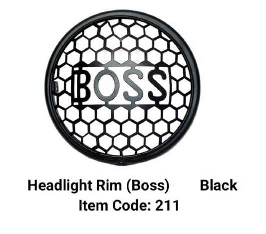 HEAD LIGHT GRILL WITH BOSS LOGO FOR ROYAL ENFIELD ELECTRA CLASSIC STANDARD BS4/ BS6