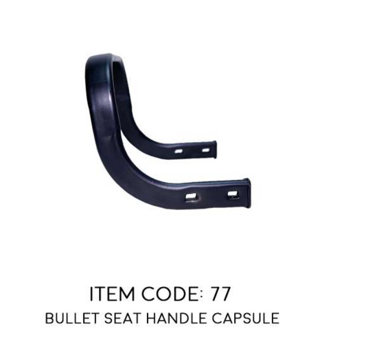 BULLET  SEAT HANDLE CAPSULE backrest  for ROYAL ENFIELD CLASSIC , ELECTRA , STANDARD BS4/ BS6