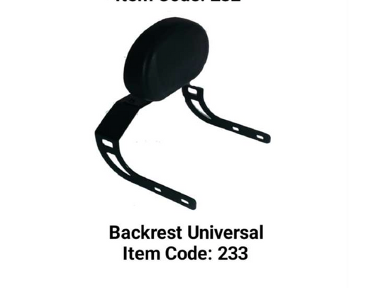 UNIVERSAL backrest  for ROYAL ENFIELD CLASSIC , ELECTRA , STANDARD BS4/ BS6