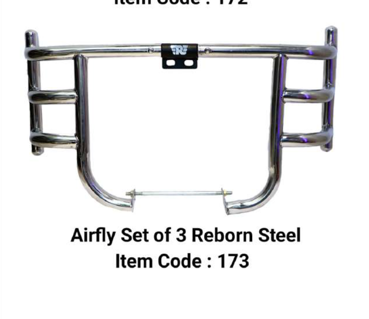 AIR FLY 3 ROD LEG GAURD CRASH BAR SET OF 3 PEACES FOR REBORN / METEOR 350CC