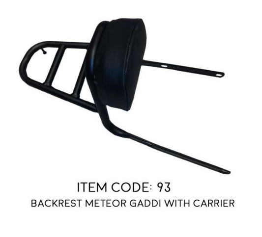 BACKREST WITH CARRIER GADDI FOR ROYAL ENFIELD METEOR 350CC