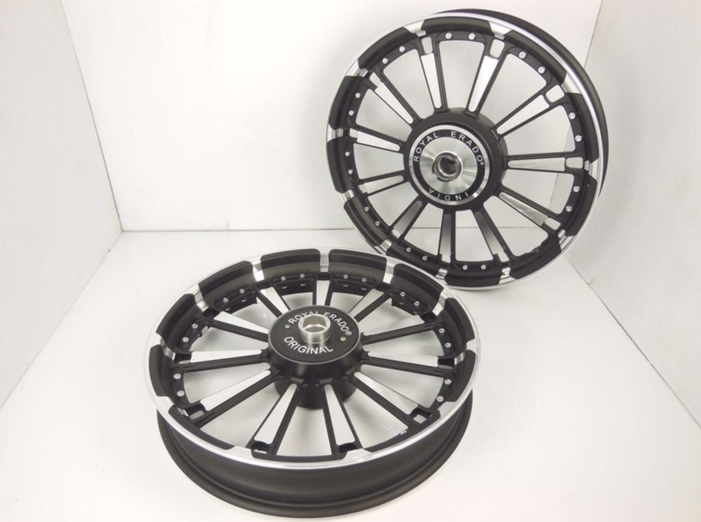 11 SPOKE RAJPUTANA design Alloy Wheel set For Royal-Enfield standard big drum