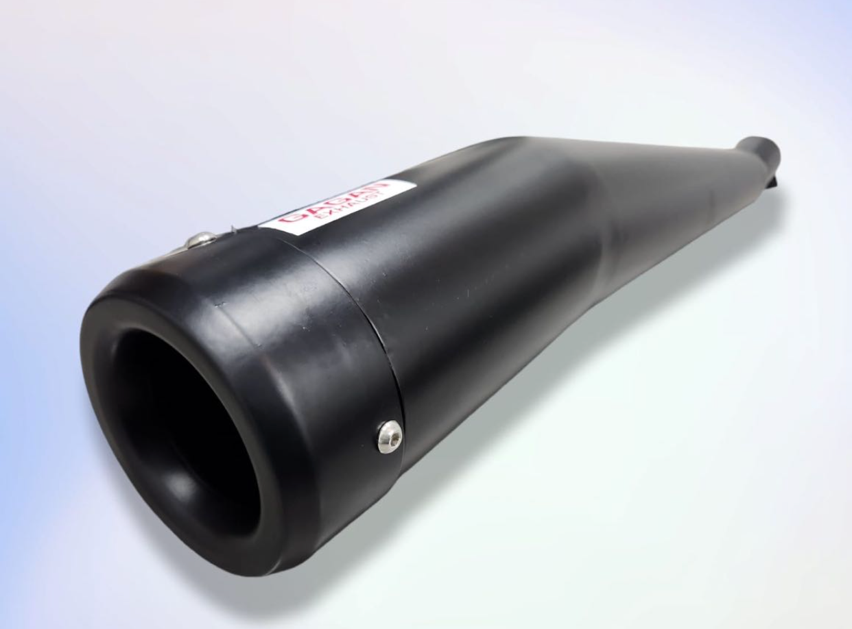 COBRA SILENCER EXHAUST BLACK FOR ROYAL ENFIELD CLASSIC ELECTRA STANDARD WITH GLASSWOOL