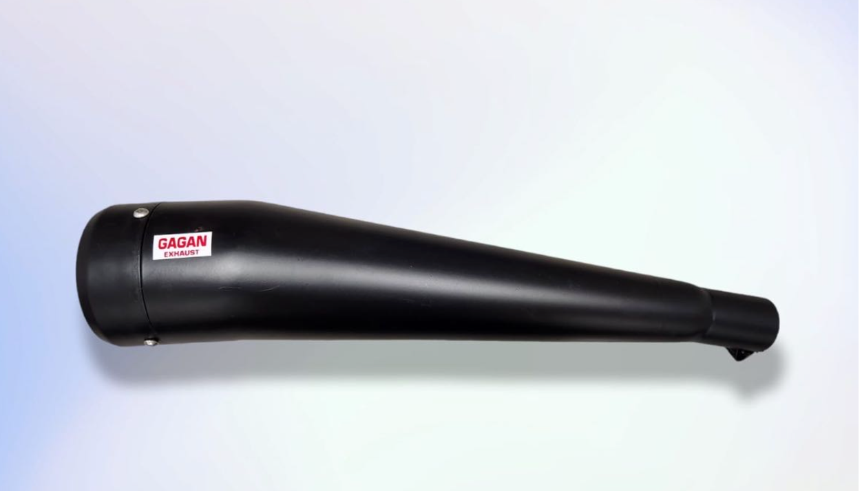 COBRA SILENCER EXHAUST BLACK FOR ROYAL ENFIELD CLASSIC ELECTRA STANDARD WITH GLASSWOOL