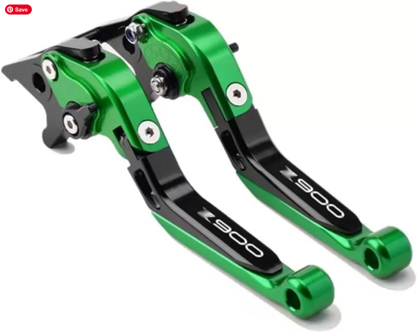 Motocycle Brake Clutch Levers Set Foldable Brake Levers Extendable with Z Logo Compatible with Kawasaki Z900 Z 900 (Green)