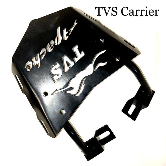 Heavy Metal Back Rack Seat Extender Expedition Carrier Suitable for TVS Apache RTR 200 4V