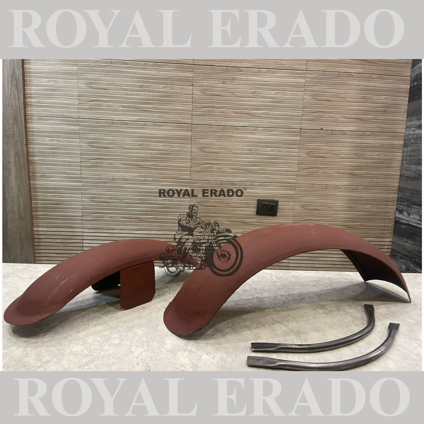 Royal Enfield custom bobber style mudguard for putting rear broad tyre 150” with rear stays