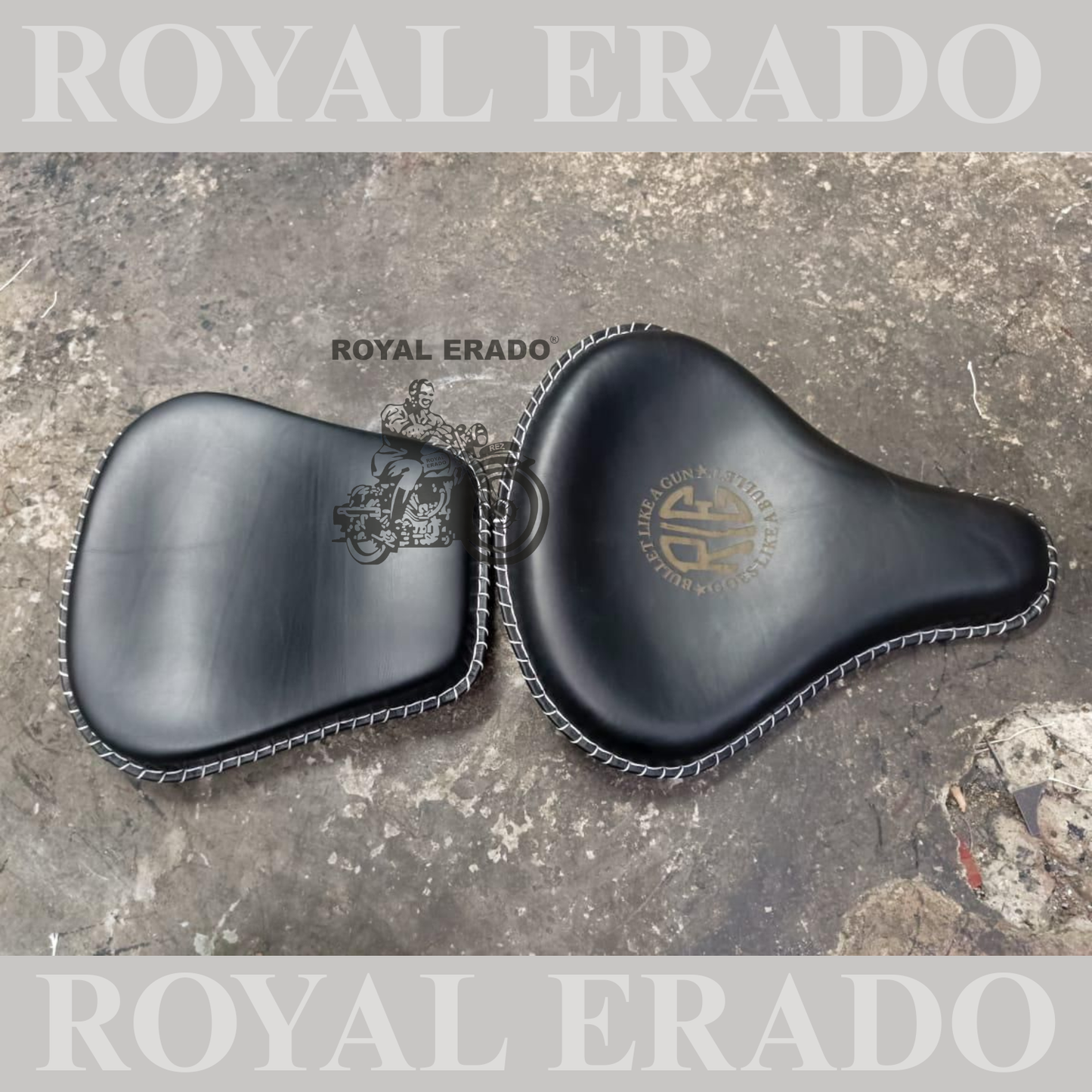 Royal Enfield leather seat for Classic Electra and Standard Kabir sing style black seat with springs