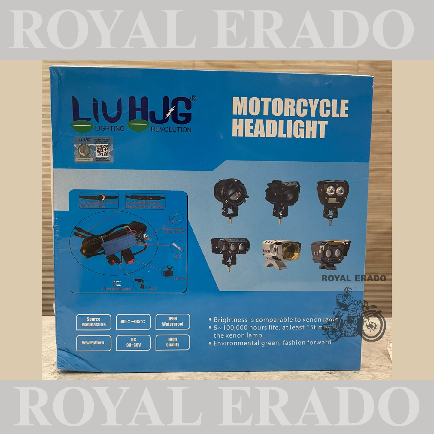 Universal Mercedes style fog light HJG for toyal enfield classic electra standard jawa harley with 3 features yellow , white and yellow white both