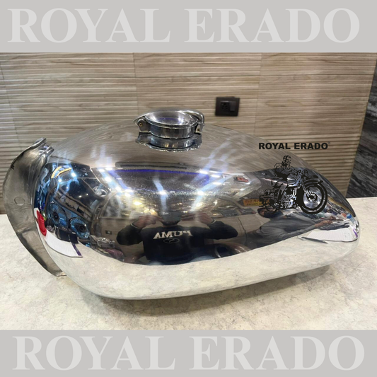 Royal Enfield Classic Electra Standard g2 vintage style old model tank in chrome 
