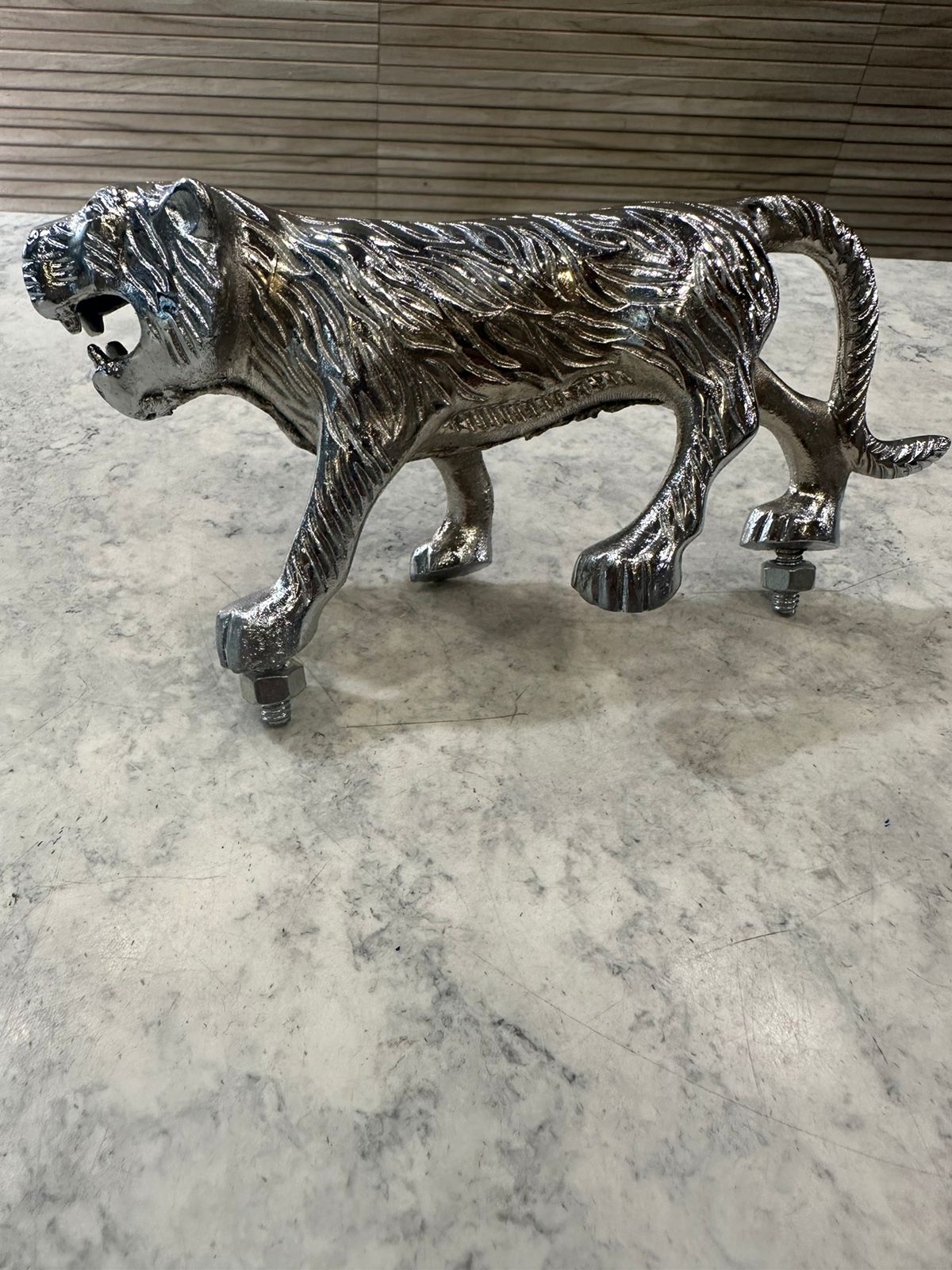 LION TIGER FOR FRONT MUDGUARD IN CHROME FOR ALL BIKES ROYAL ENFIELD , JAWA , STANDARD , ELECTRA , METEOR , HUNTER , REBORN CLASSIC , ETC